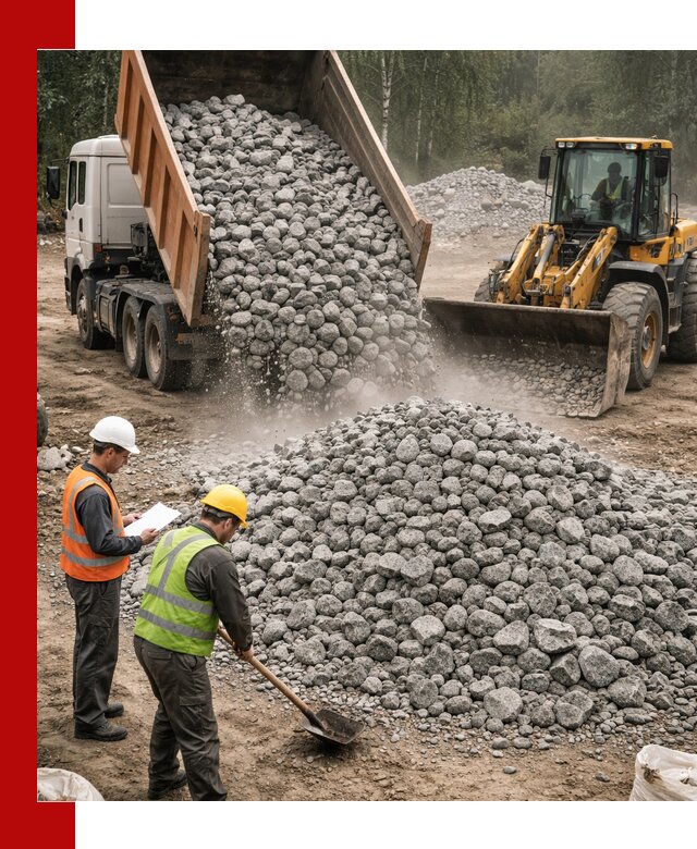 Гранитный щебень фракция 70-150 доставка в Губкине