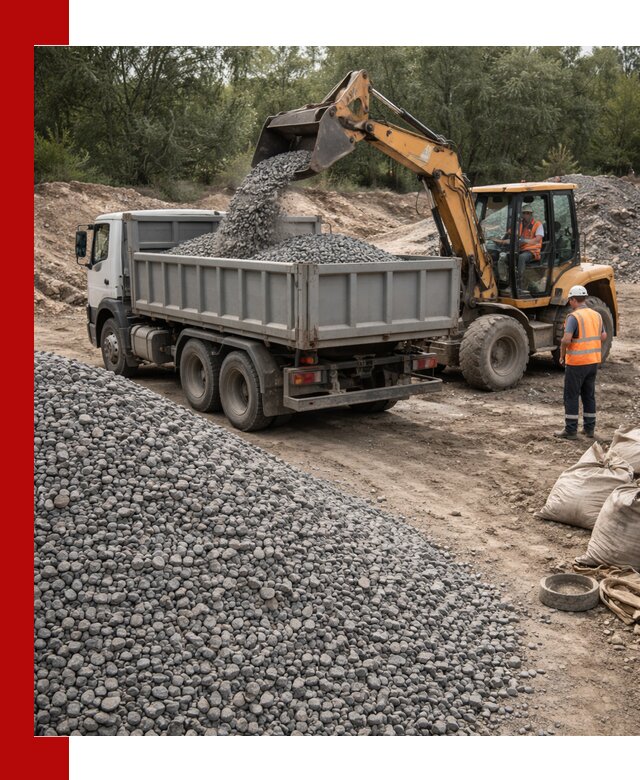 Доставка гравийного щебня в Губкине оптом и в розницу