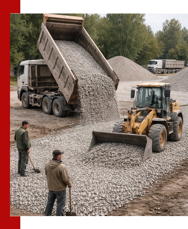 Купить гравийный щебень фракция 20-40 в Губкине с доставкой