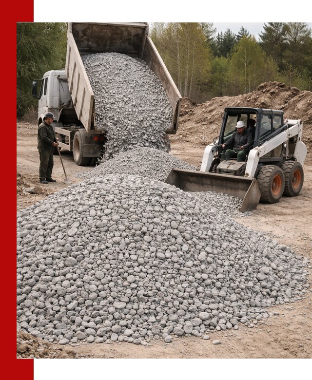 Доставка доломитового щебня в Губкине напрямую от карьера