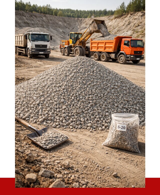 Доломитовый щебень фр. 5-20 в Губкине от 4266 р. | ПРОНЕРУДГбк