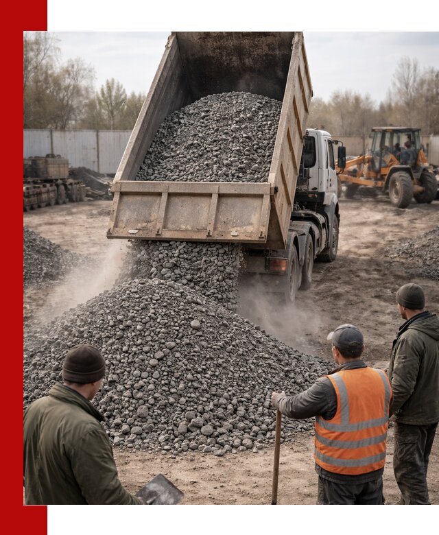 Доставка шлакового щебня в удобные сроки по выгодной цене в Губкине