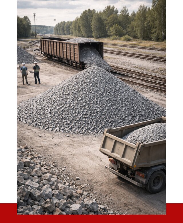 Железнодорожный щебень 20-60 в Губкине от 1727 р. | ПРОНЕРУДГбк