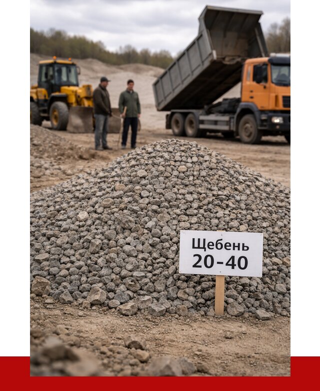 Бетонный щебень фракция 20-40 в Губкине от 2489 р. | ПРОНЕРУДГбк