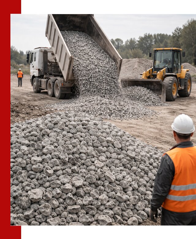 Доставка бетонного щебня фракции 20-40 в Губкине