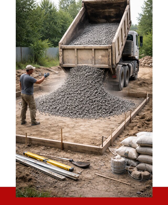 Купить щебень для фундамента в Губкине от 4571 р. | ПРОНЕРУДГбк