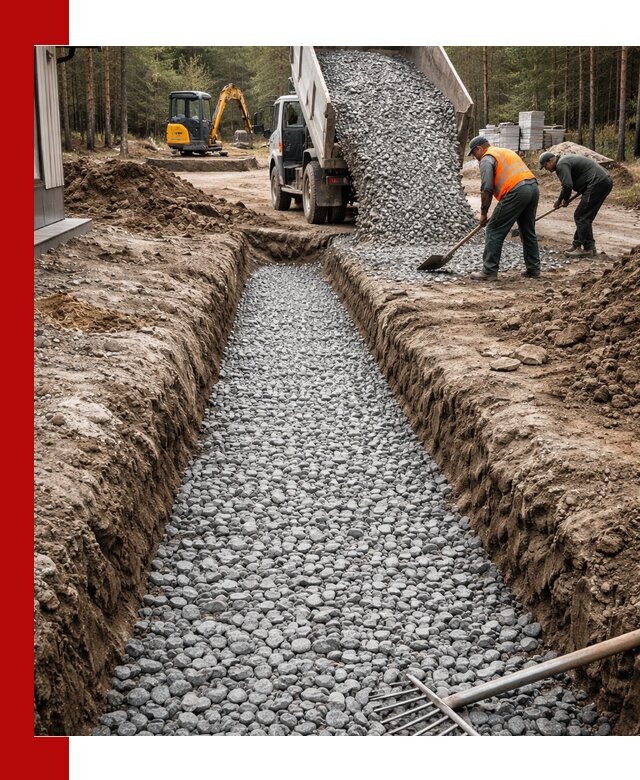 Щебень для дренажа с доставкой в Губкине высокого качества