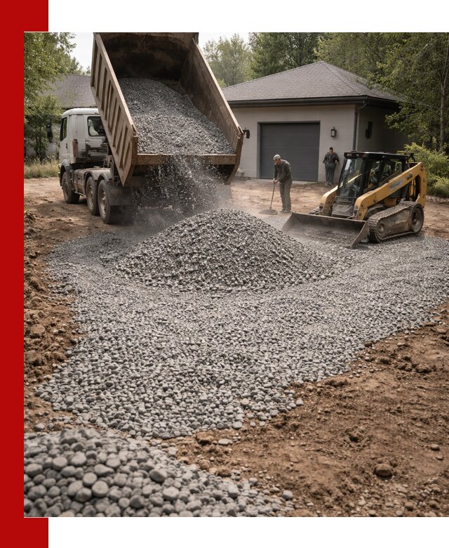 Щебень для парковки в Губкине: доставка и укладка качественного материала