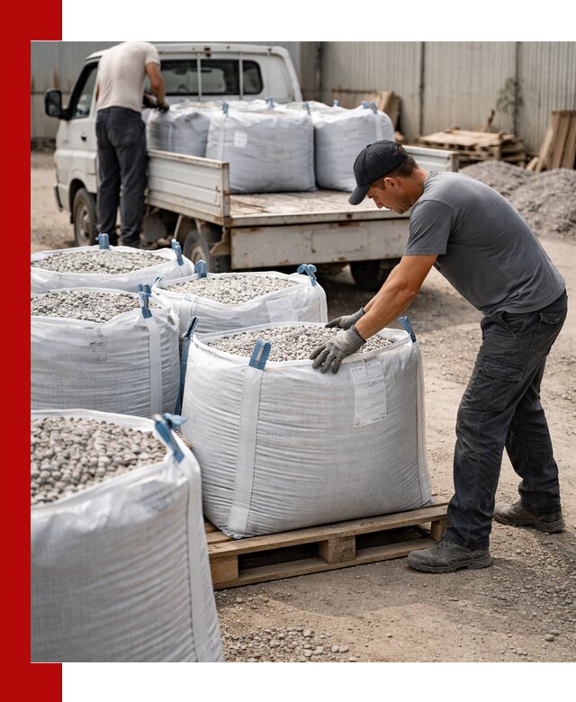 Доставка щебня в мешках по выгодным ценам в Губкине