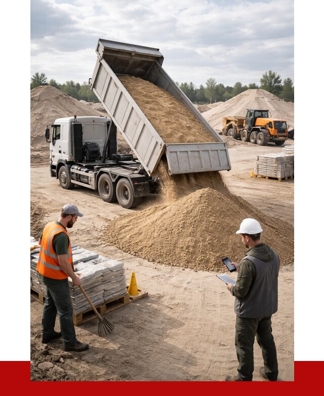 Карьерный песок с доставкой в Губкине от 3657 р. ПРОНЕРУДГбк
