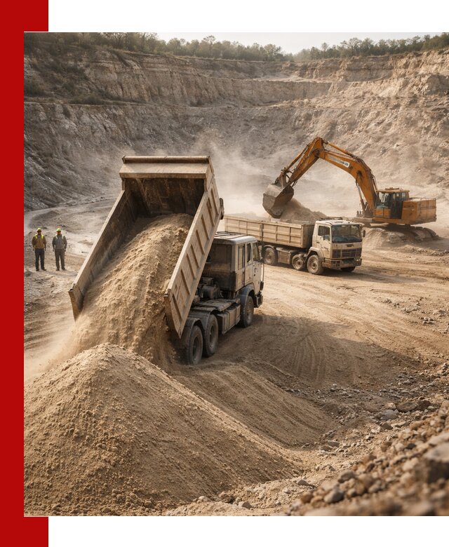 Карьерный песок навалом с доставкой в Губкине