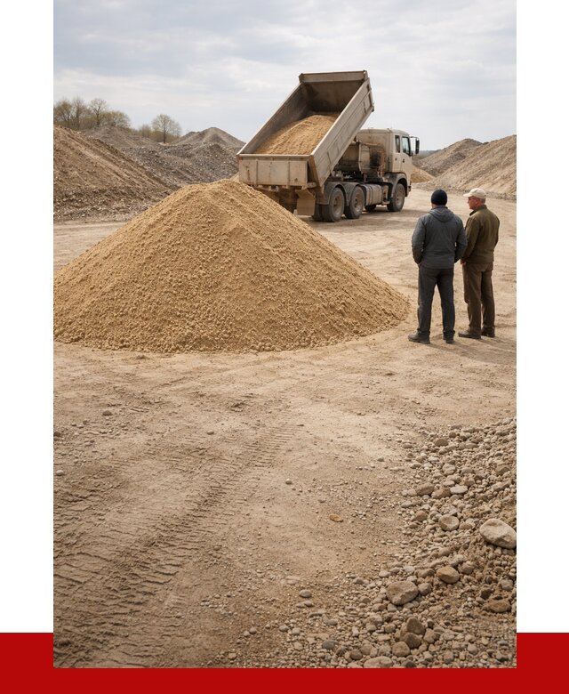 Карьерный песок крупнозернистый в Губкине от 8634 р | ПРОНЕРУДГбк