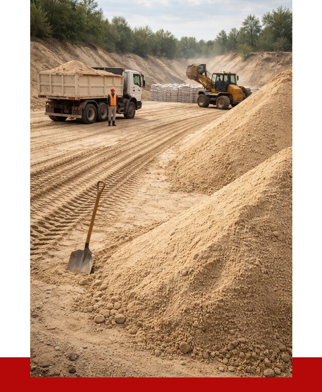 Карьерный песок мелкозернистый в Губкине от 9142 р. | ПРОНЕРУДГбк