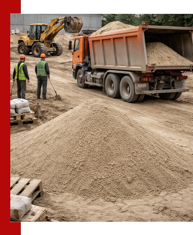 Доставка и продажа мытого речного песка в Губкине