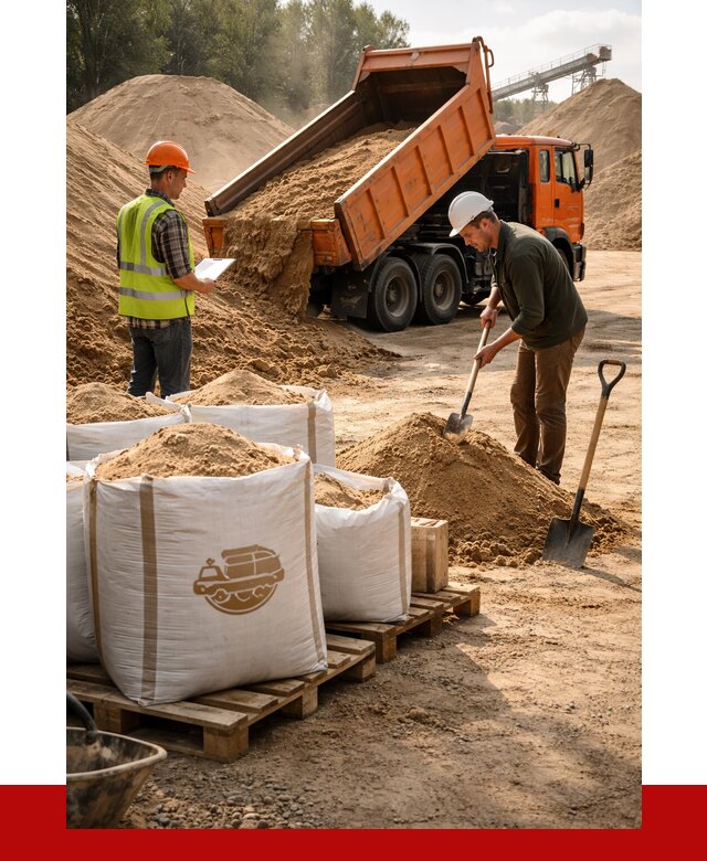 Строительный песок в Губкине от 2235 р. с доставкой, ПРОНЕРУДГбк