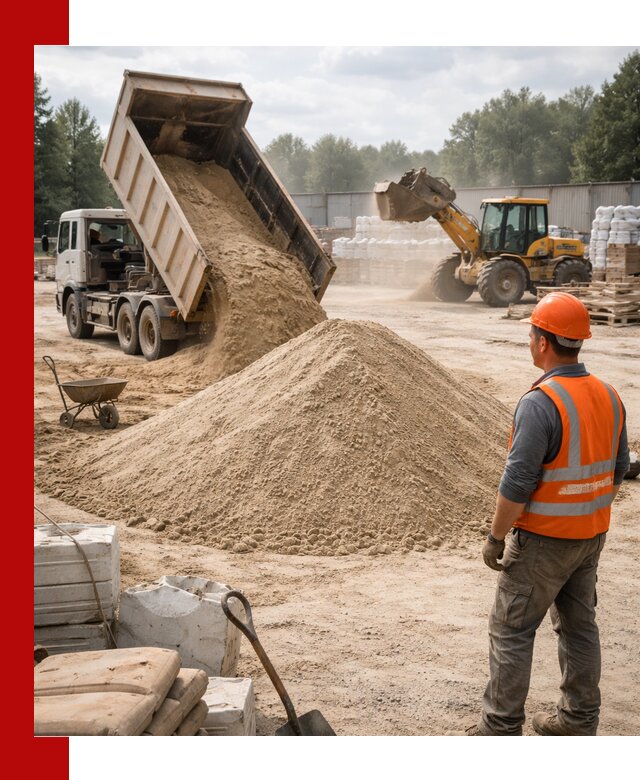 Доставка строительного песка с самосвалом в Губкине