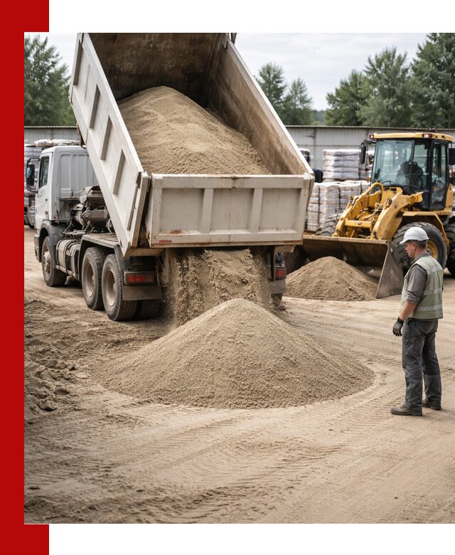 Поставка и доставка песка для бетона в Губкине