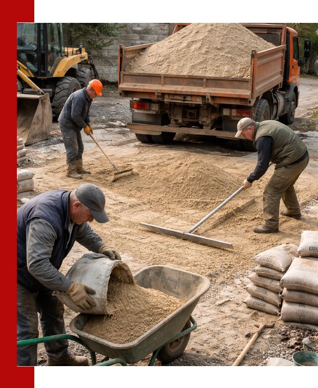 Поставка песка для стяжки в Губкине с быстрой доставкой