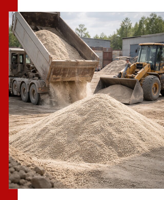 Кварцевый песок с доставкой в Губкине для строительных работ