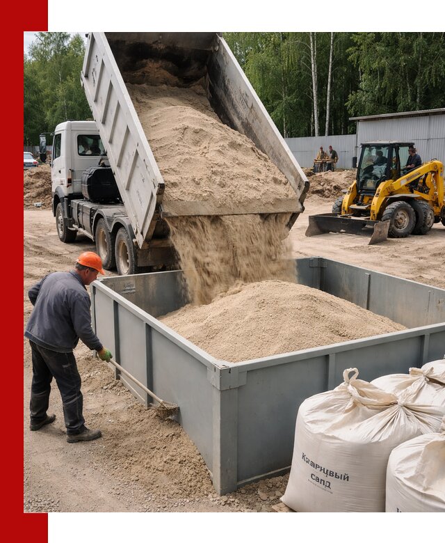 Кварцевый песок для фильтра в Губкине — доставка и качество