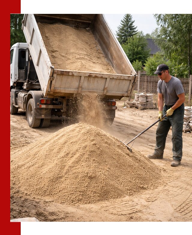 Доставка сухого песка самосвалами в Губкине