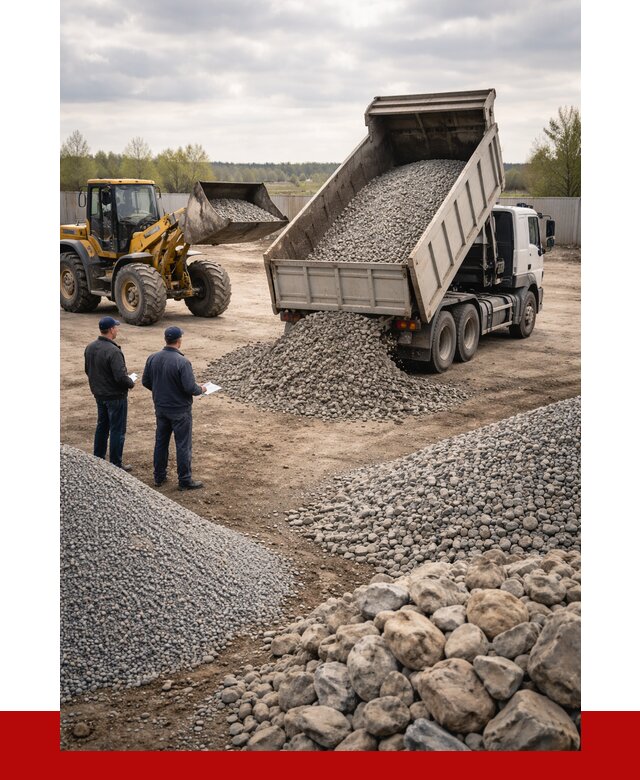 Гравий и камень с доставкой в Губкине от 4266 р. - ПРОНЕРУДГбк