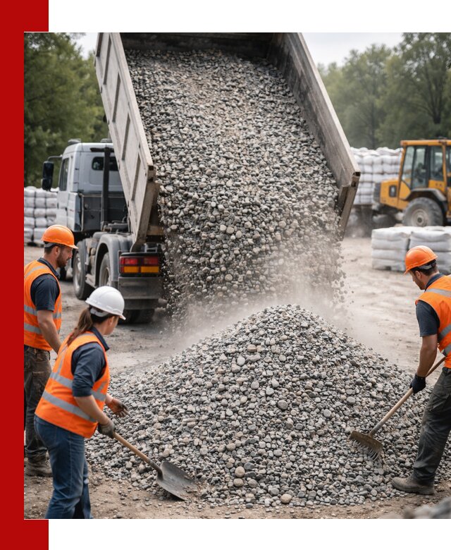 Доставка гравия и камня в Губкине оптом и в розницу