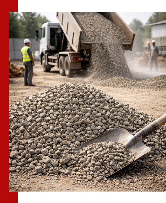 Доставка гравия фракции 20-40 в Губкине с самосвалами