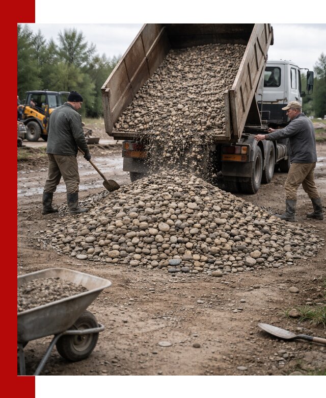 Доставка гальки речной оптом и в розницу в Губкине