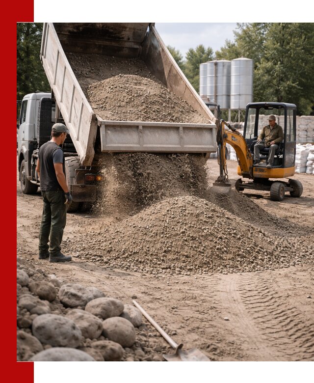 Доставка ПГС С3 в Губкине самосвалами и миксерами