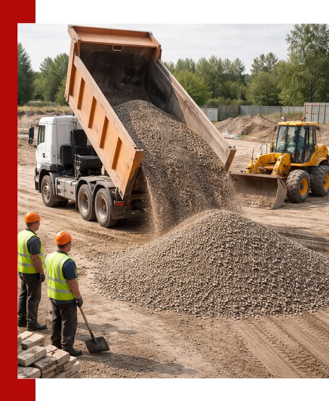 Доставка щебёночно-песчаной смеси ЩПС С7 в Губкине
