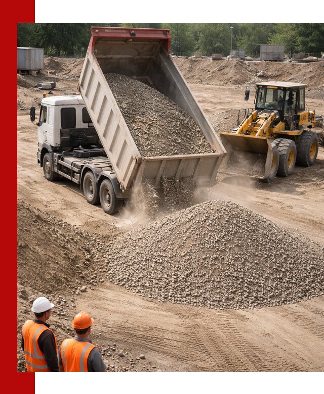 Щебень с песком (ЩГПС С2) с доставкой в Губкине