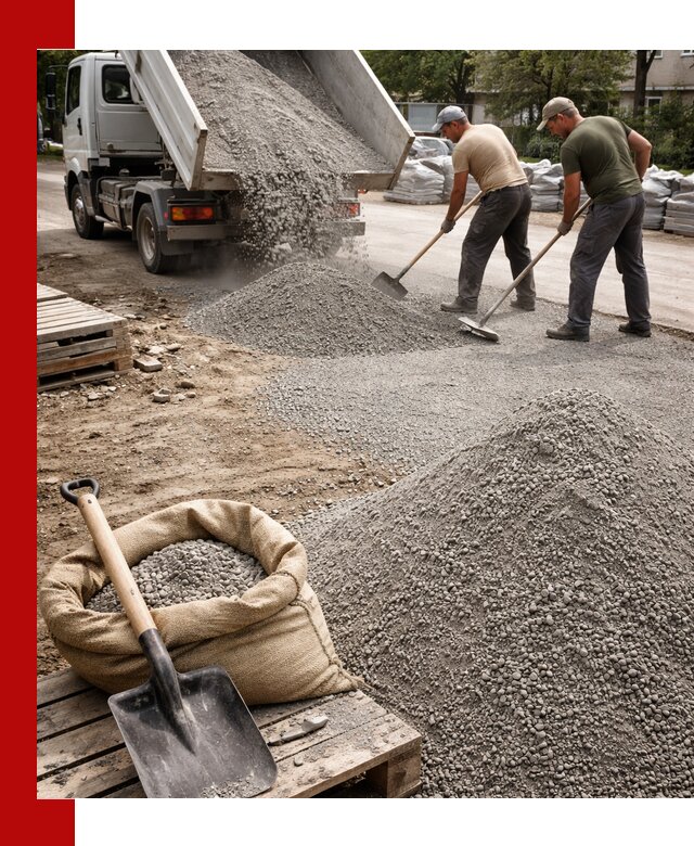 Отсев для тротуарной плитки в Губкине — доставка и укладка