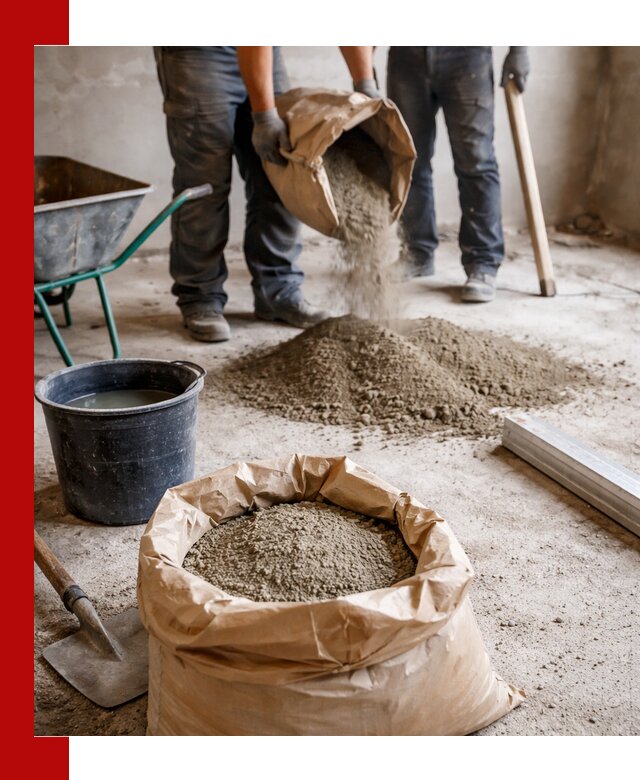 Доставка сухой смеси для стяжки в Губкине