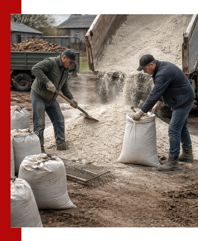 Доставка извести пушонки в Губкине оптом и мелким оптом