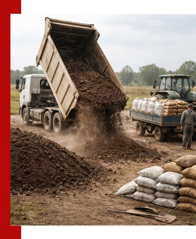 Доставка грунта и удобрений оптом в Губкине для сельхоз и строительства