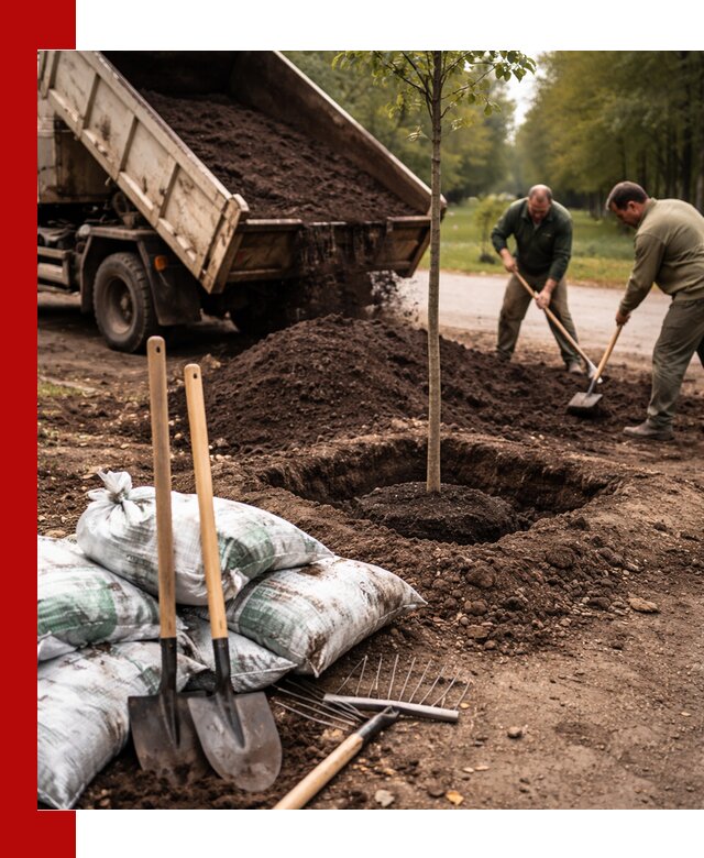 Грунт для посадки деревьев в Губкине — доставка и подготовка почвы