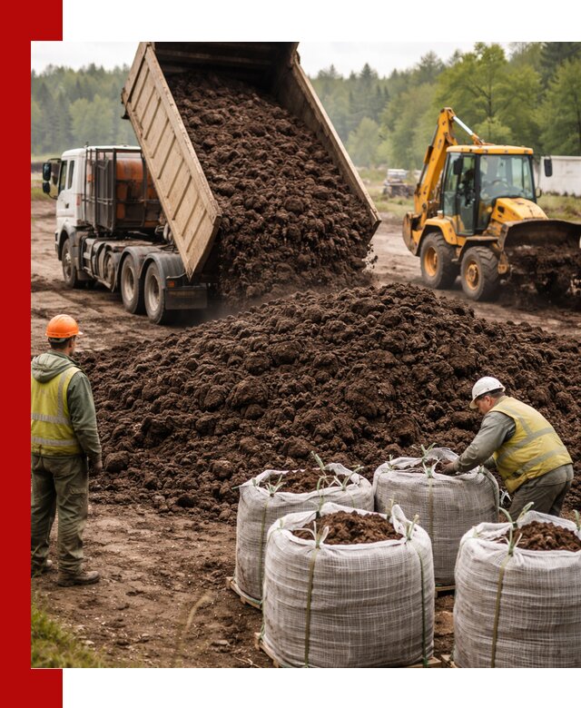 Доставка нейтрального торфа в Губкине оптом и в розницу