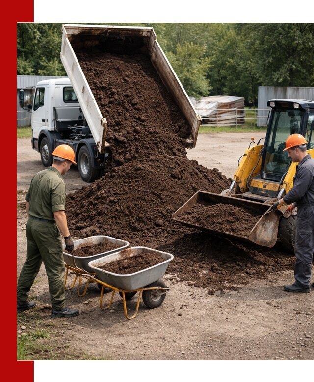 Доставка торфо-земляной смеси в Губкине для огорода и ландшафта