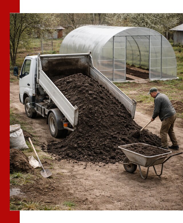 Чернозем для теплицы с доставкой в Губкине