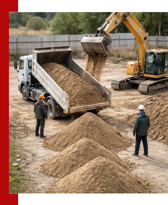 Доставка супеси вагонными и автопартиями в Губкине
