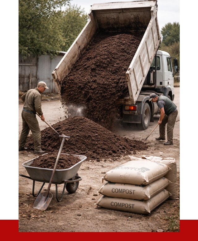 Купить компост в Губкине от 4266 р. за куб с доставкой | ПРОНЕРУДГбк
