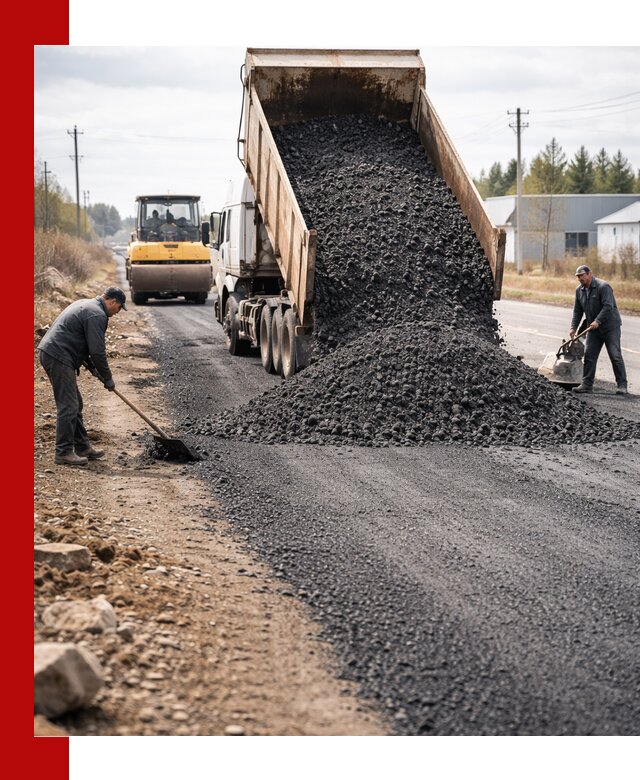 Асфальтовая крошка для дорог в Губкине — поставка и доставка