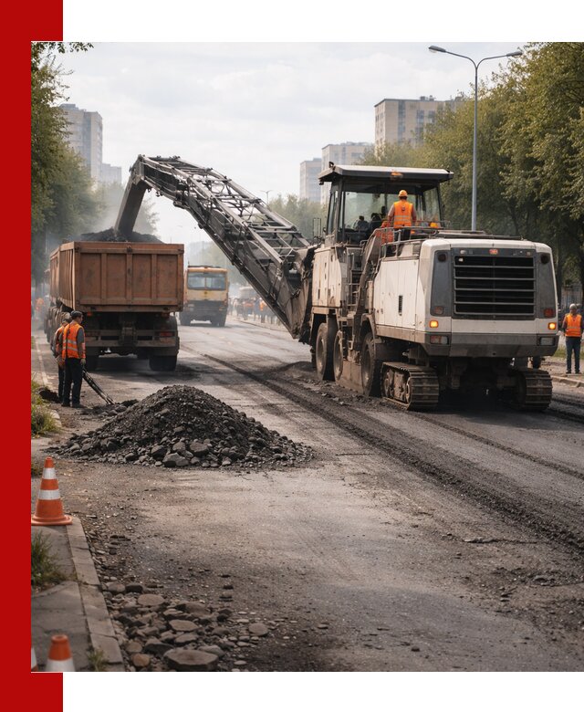 Фрезерованный асфальт в Губкине — удаление и вывоз старого покрытия