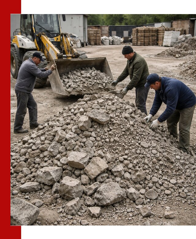 Демонтаж и вывоз бой бетона в Губкине