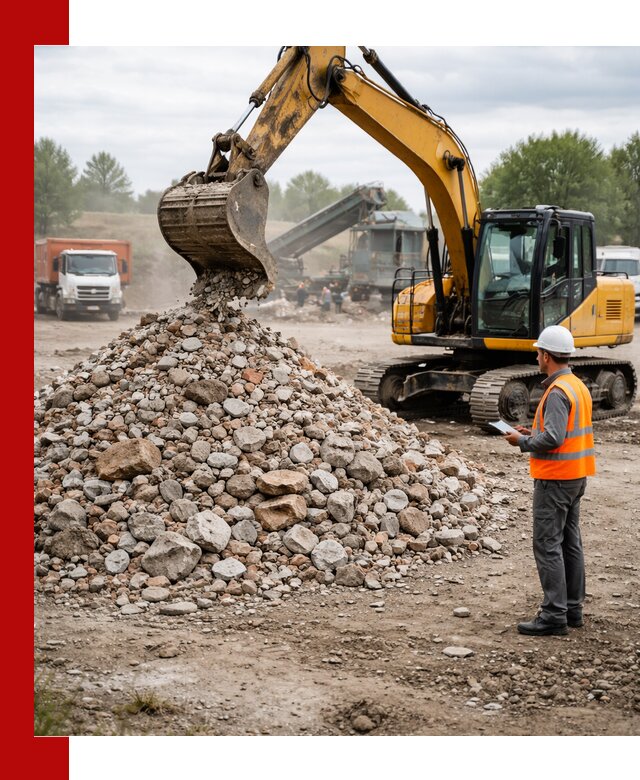 Доставка и вывоз строительного боя в Губкине