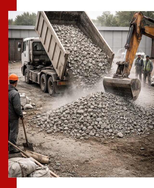 Доставка дробленого бетона в Губкине оптом и в розницу