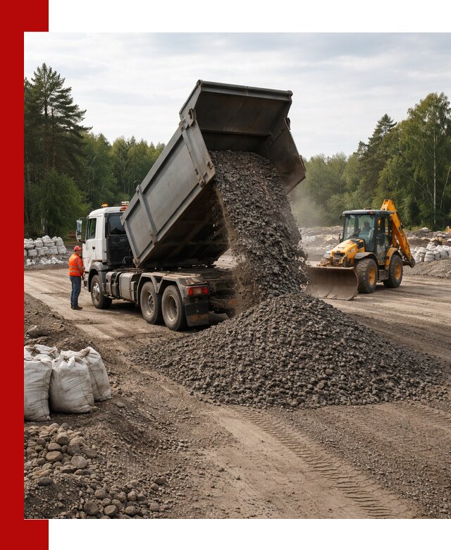 Доставка дробленого асфальта в Губкине для дорожных работ