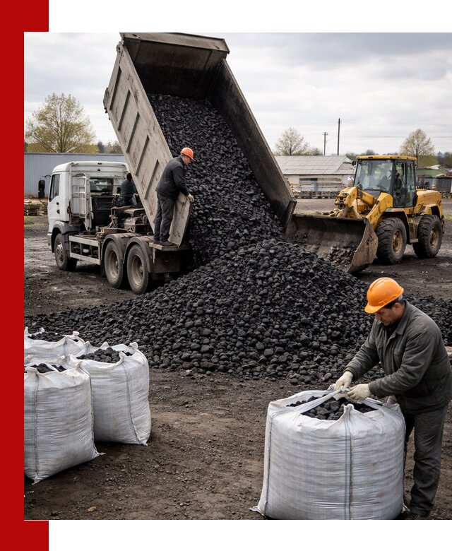 Доставка каменного угля в Губкине оптом и в розницу