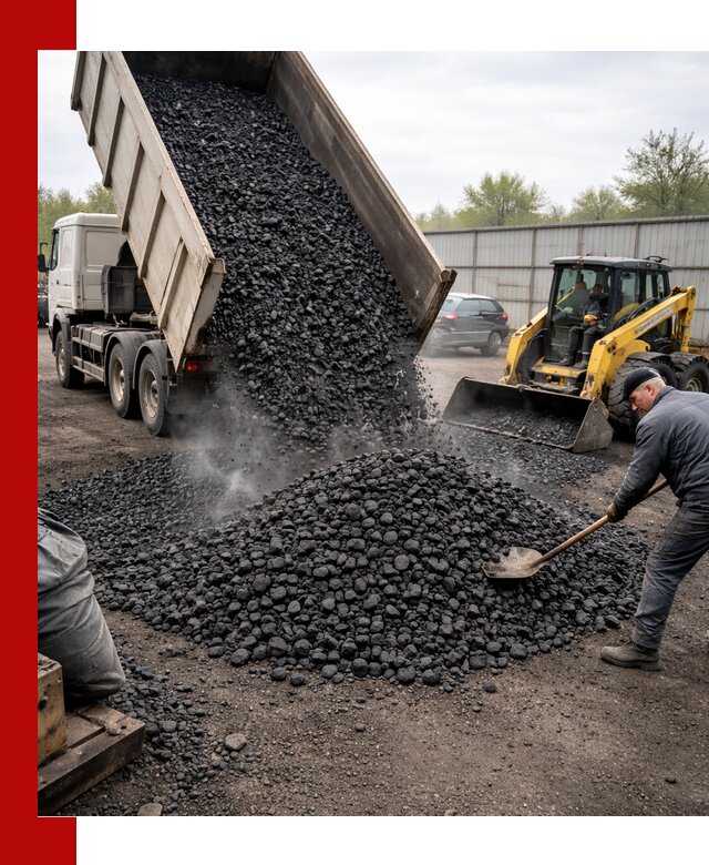 Доставка угля орех в Губкине оптом и в розницу